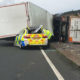 Watch: Lorry crushes police car in high winds