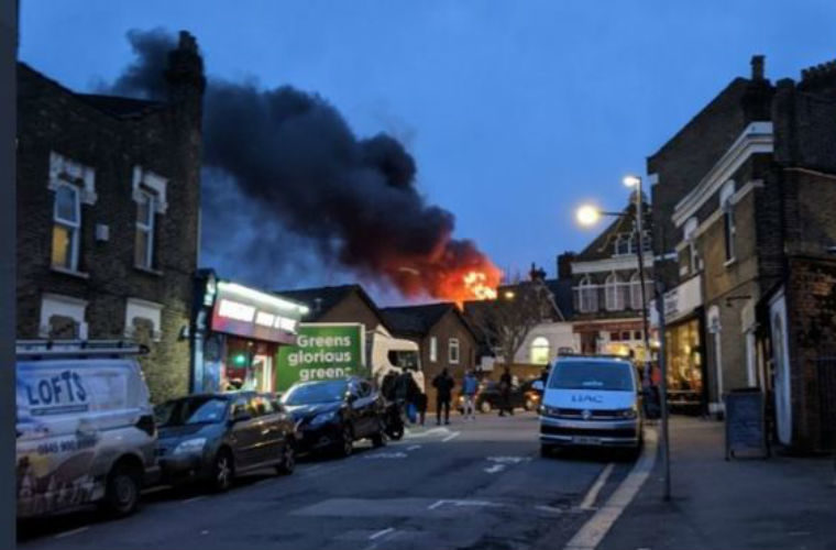 Walthamstow garage destroyed by major fire