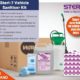 Vehicle disinfectant cleaner kit to protect garage staff and customers