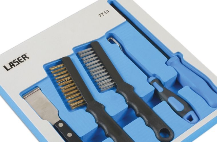 New five-piece brake component cleaning and inspection kit from Laser Tools