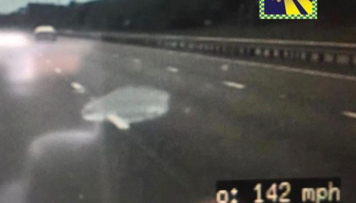 Driver delivering new car to customer caught speeding at 142mph