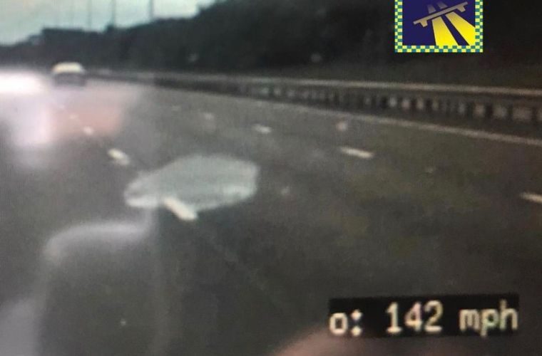 Driver delivering new car to customer caught speeding at 142mph