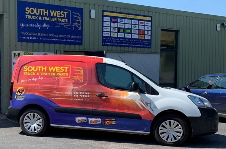 Banner Battery van wrap for South West factor