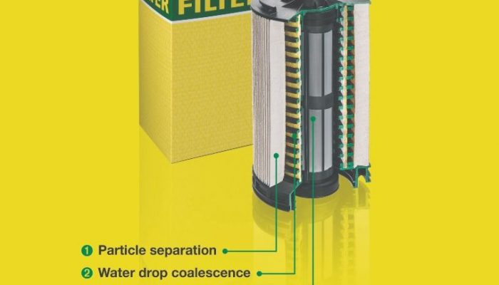 New fuel filter protects CV diesel injection systems from water and dirt