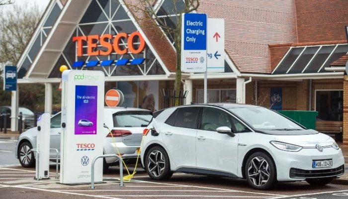 Tesco installs 200th EV charger