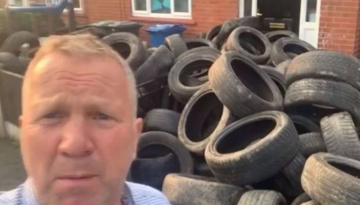 Watch: Farmer returns 421 waste tyres to fly-tipper’s doorstep