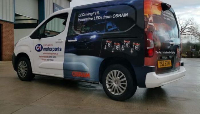 Northern Ireland factor gets van wrapped with OSRAM branding