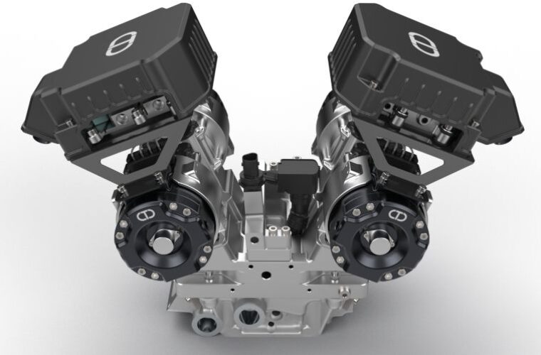 Mechanical camshaft replaced with electric actuators in new engine concept