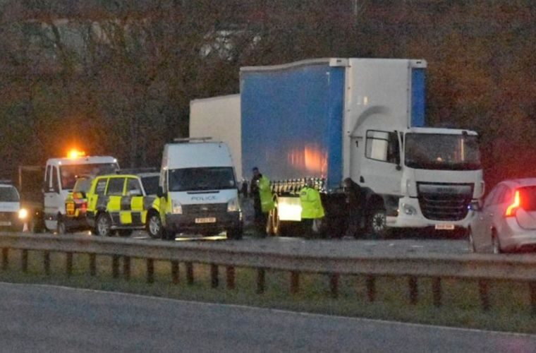 Lorry crashes into police car dealing with breakdown