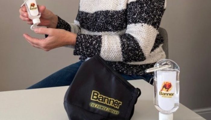 Banner Batteries launches branded hand sanitiser and face coverings