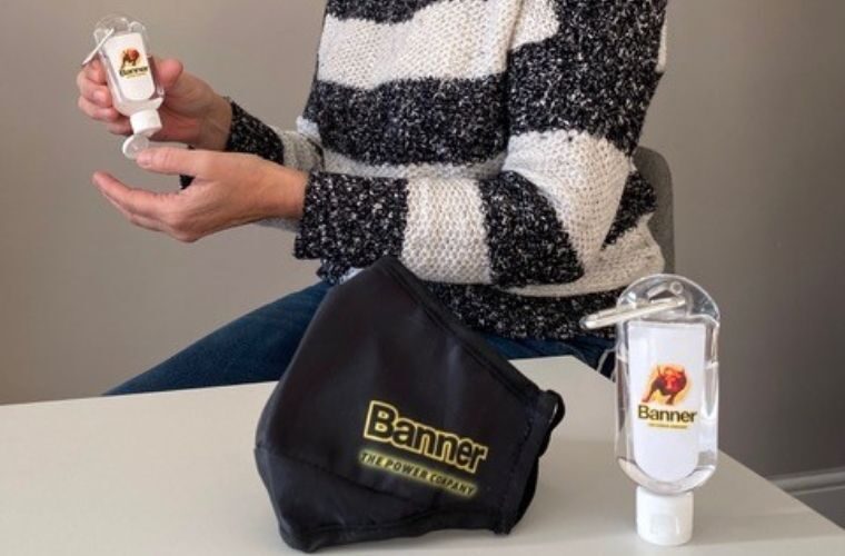 Banner Batteries launches branded hand sanitiser and face coverings