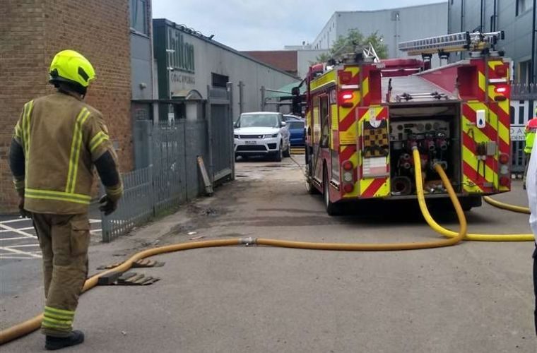 Two taken to hospital after Hilton Coachworks fire