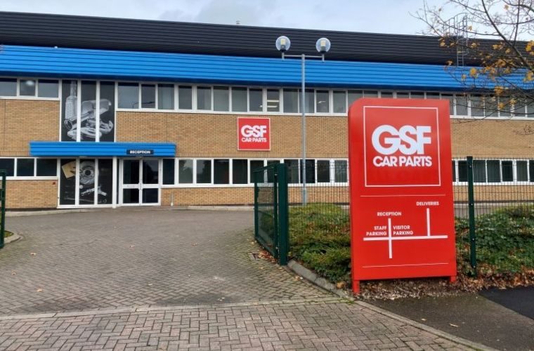 GSF Car Parts signage added to Sutton Coldfield national distribution centre