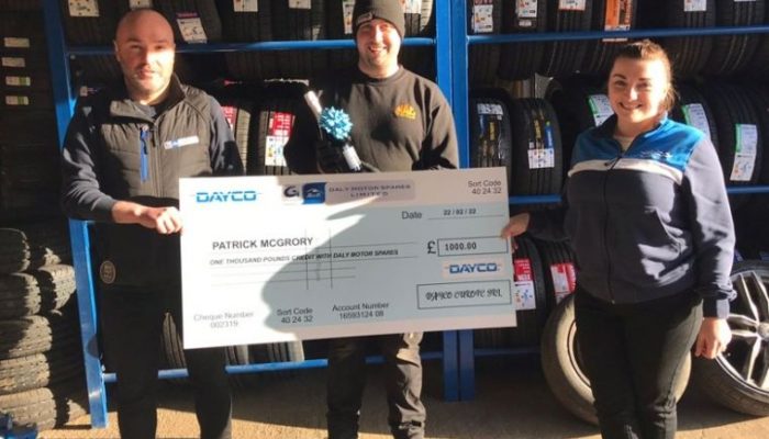 Dayco workshop ramp promotion winners announced in Northern Ireland