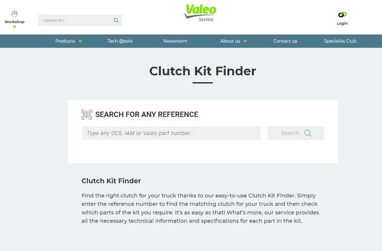 Valeo Service launches new truck clutch kit finder