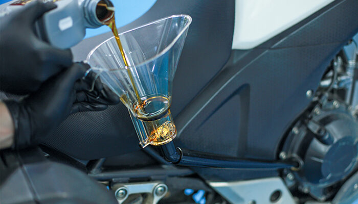 New Laser Tools funnel features an extra-long spout