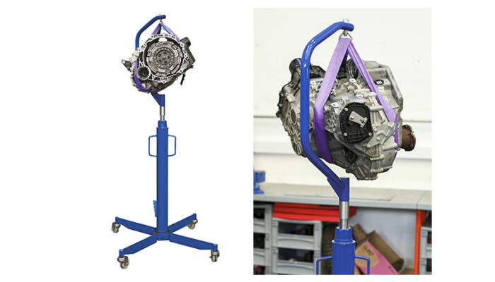 Transmission support arm takes the wrestling out of gearbox removal jobs