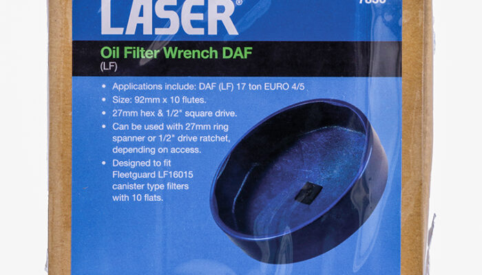 Laser Tools’ robust oil filter wrench for DAF LF