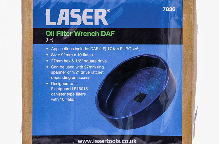 Laser Tools’ robust oil filter wrench for DAF LF