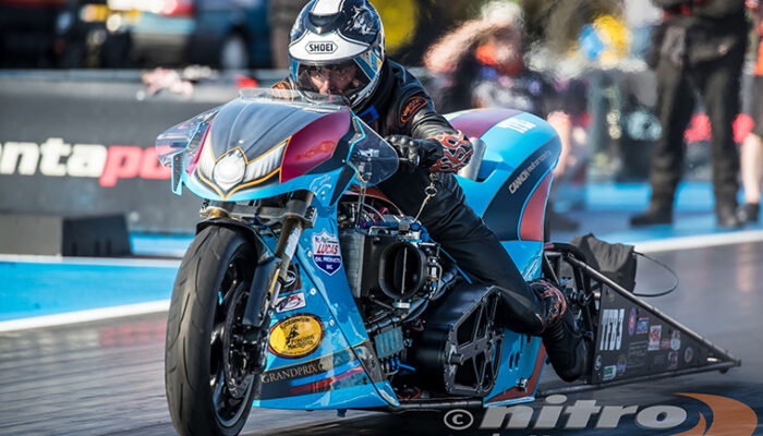 Lucas Oil-sponsored drag bike rider targets fourth consecutive win