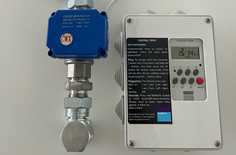 The Straightset air compressor timer could reduce a workshop’s electricity bill