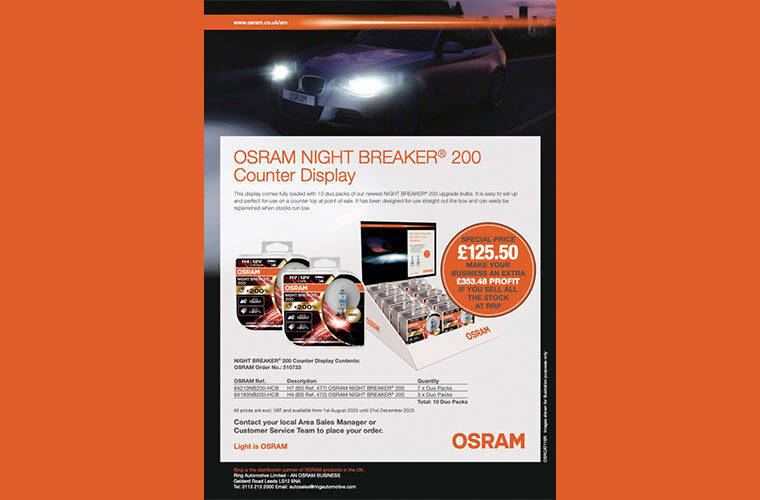 OSRAM releases NIGHT BREAKER 200 counter display