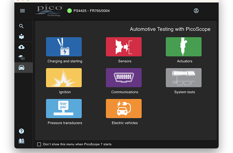 PicoScope 7: Upgrades to guided tests and the toolbox application