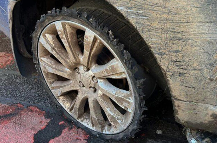 Gloucester man arrested for driving without a tyre