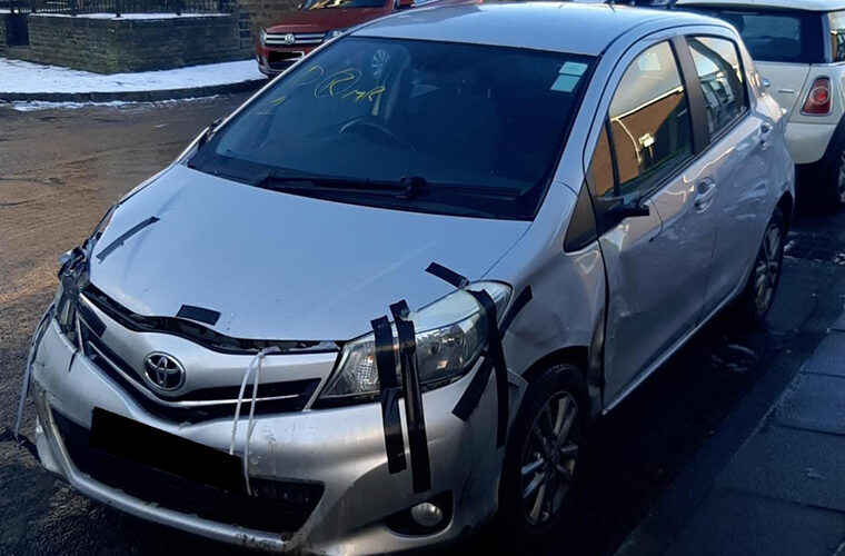 Police seize car held together with tape and cable ties