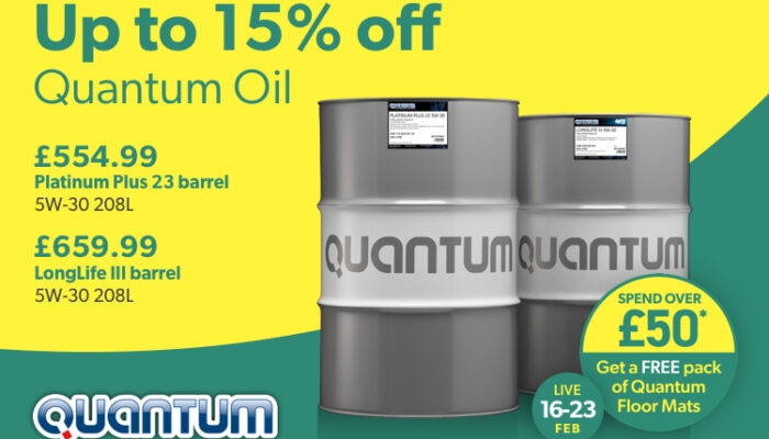 TPS’s slick seven day discount with up to 15% off Quantum oil range