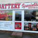 Banner putting on display at Battery Specialists