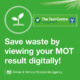 Go green with your MOT certificate