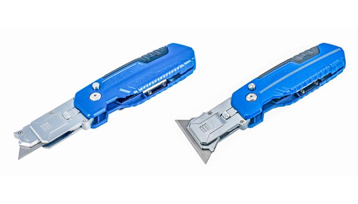 Laser Tools introduces compact 2-in-1 folding scraper and utility knife