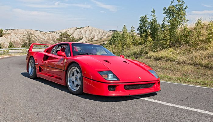 Ferrari F40 crashed by mechanic during test drive