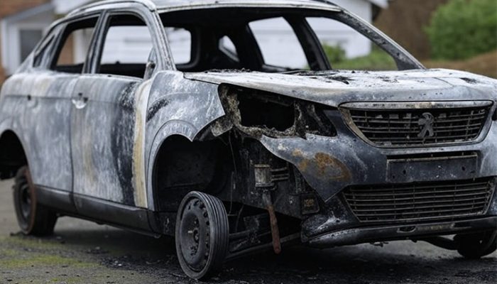 Brand new EV catches fire on family driveway