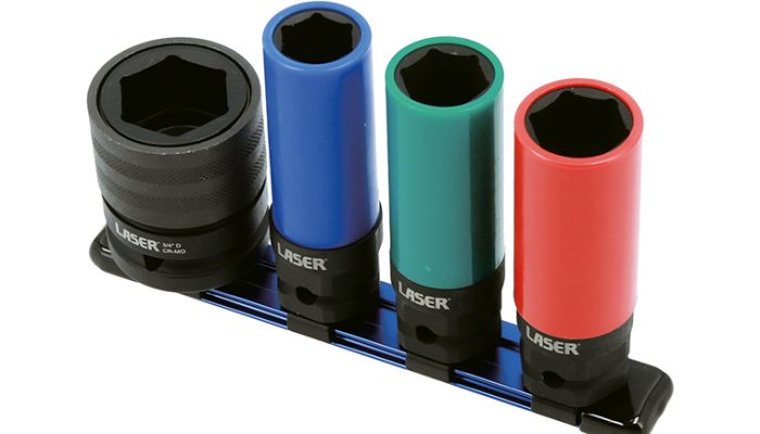 Laser Tools introduces new 4-piece twin-drive impact wheel-socket set