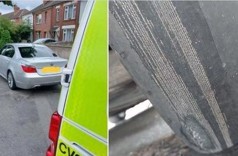 Police seize BMW with dangerously worn tyre in Coventry