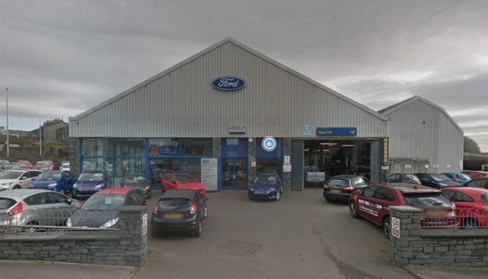 Ulverston Ford dealership cars damaged in forecourt rampage