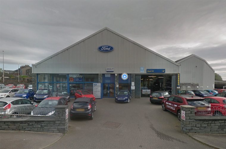 Ulverston Ford dealership cars damaged in forecourt rampage
