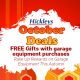 Hickleys offers free gifts with lift and tyre equipment purchases