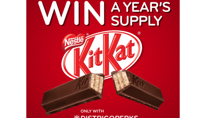 Your chance to win a year’s supply of Kit Kats with DISTRIGO PERKS
